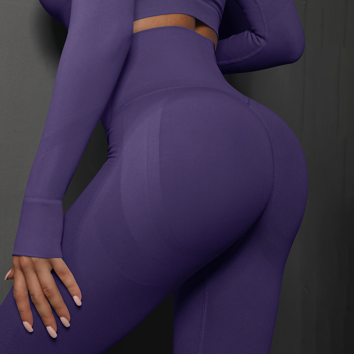 High Waist Seamless Yoga Pants Women's Solid Color Full Length Leggings Fitness