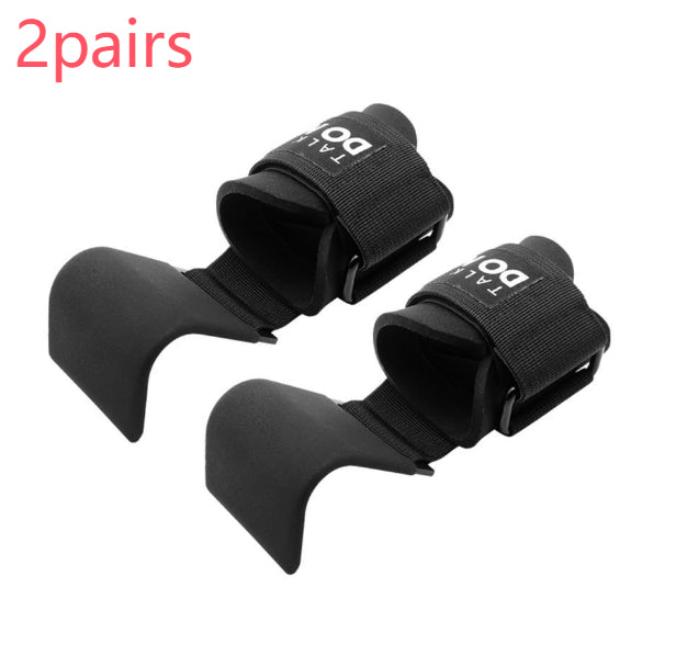 Weight Lifting Hook Grips Padded With Wrist Wraps Hand-bar Powerlifting Gloves