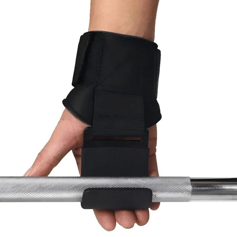 2Pcs Weight Lifting Hooks Gym Training Wrist Support Straps Bar Grips