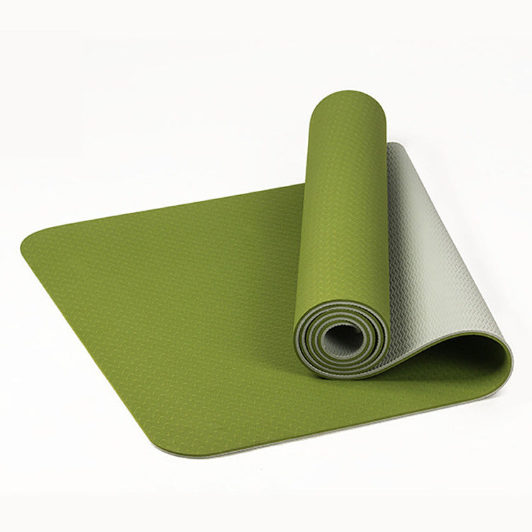 Thickened 8mm Two-color Long Yoga Mat