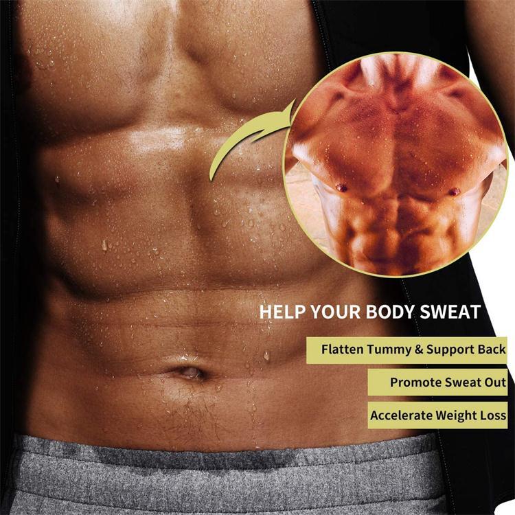 Fitness Men Shapewear Sauna Vest Waist Trainer Double Belt Sweat Shirt Corset
