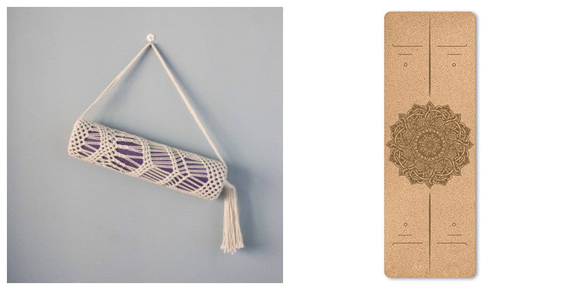 Portable Cork Yoga Non-slip Exercise Mat Composite Environmentally Friendly TPE