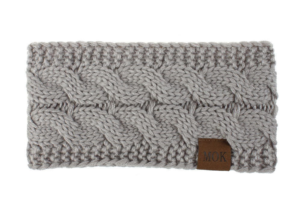 Fleece-lined Knitted Ear Warmer Sports Headband