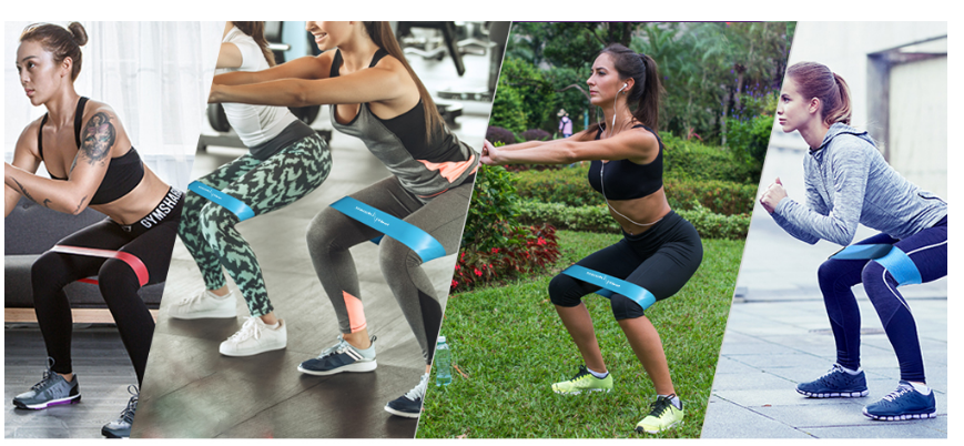 Resistance Bands Set Or Singles Exercise Glutes Yoga Pilates Home Gym Workout