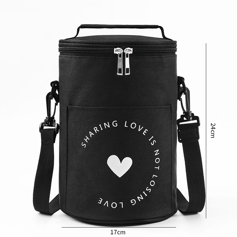 Round Insulated Lunch Box Bag Thick Aluminum Foil