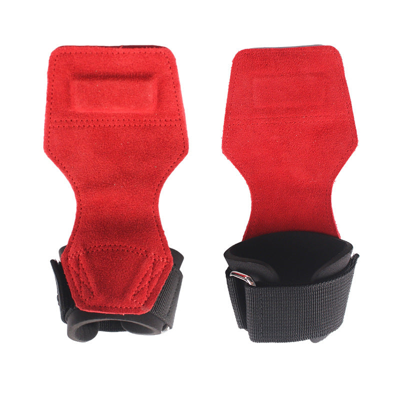 Leather Weightlifting Bar Gym Wrist Support Gloves