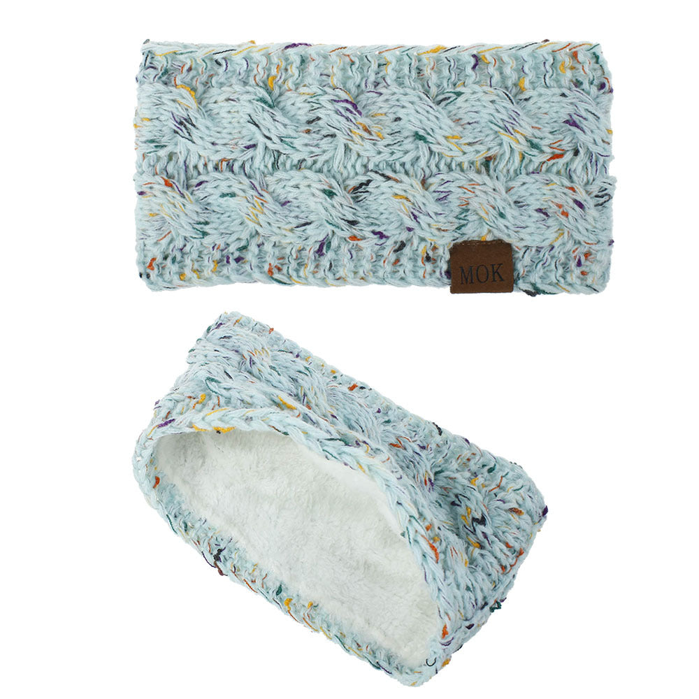 Fleece-lined Knitted Ear Warmer Sports Headband
