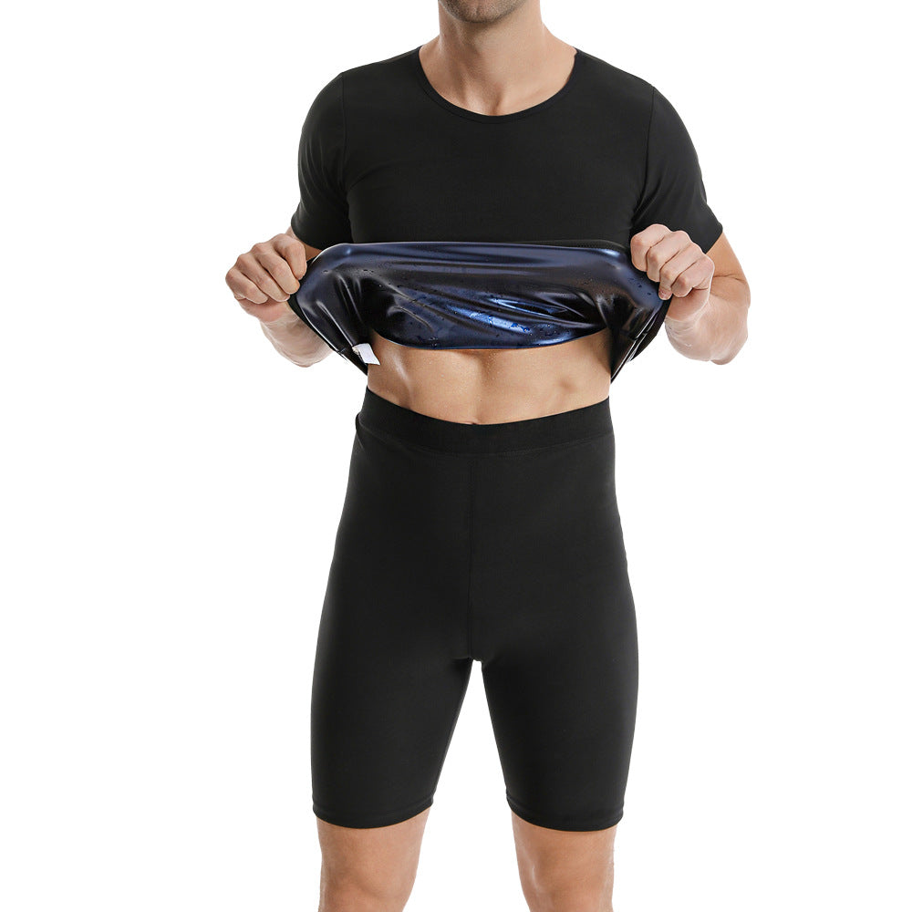Men's Violently Sweat Suit Sports Short-sleeved Shorts