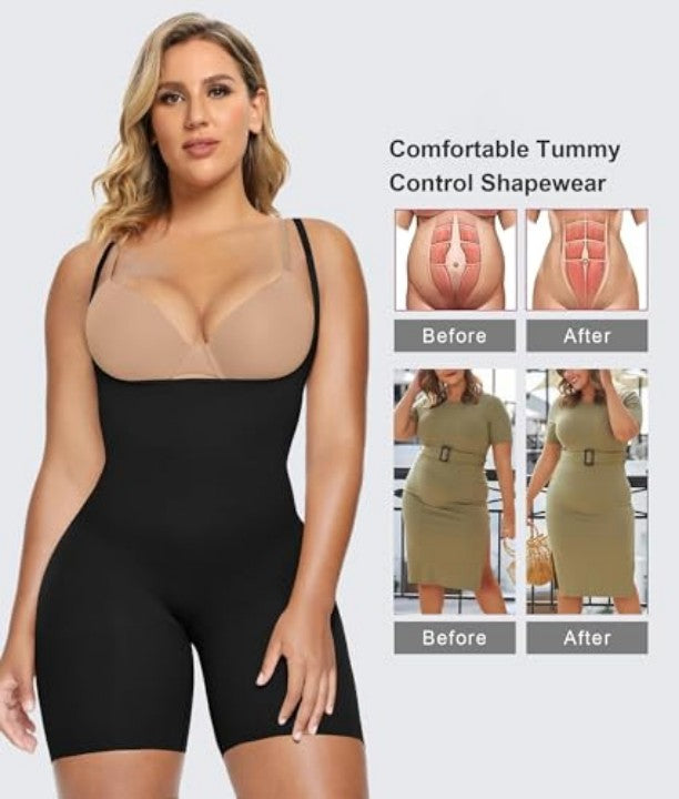 Open Bust Shapewear Tummy Control Bodysuits For Women Seamless Compression High