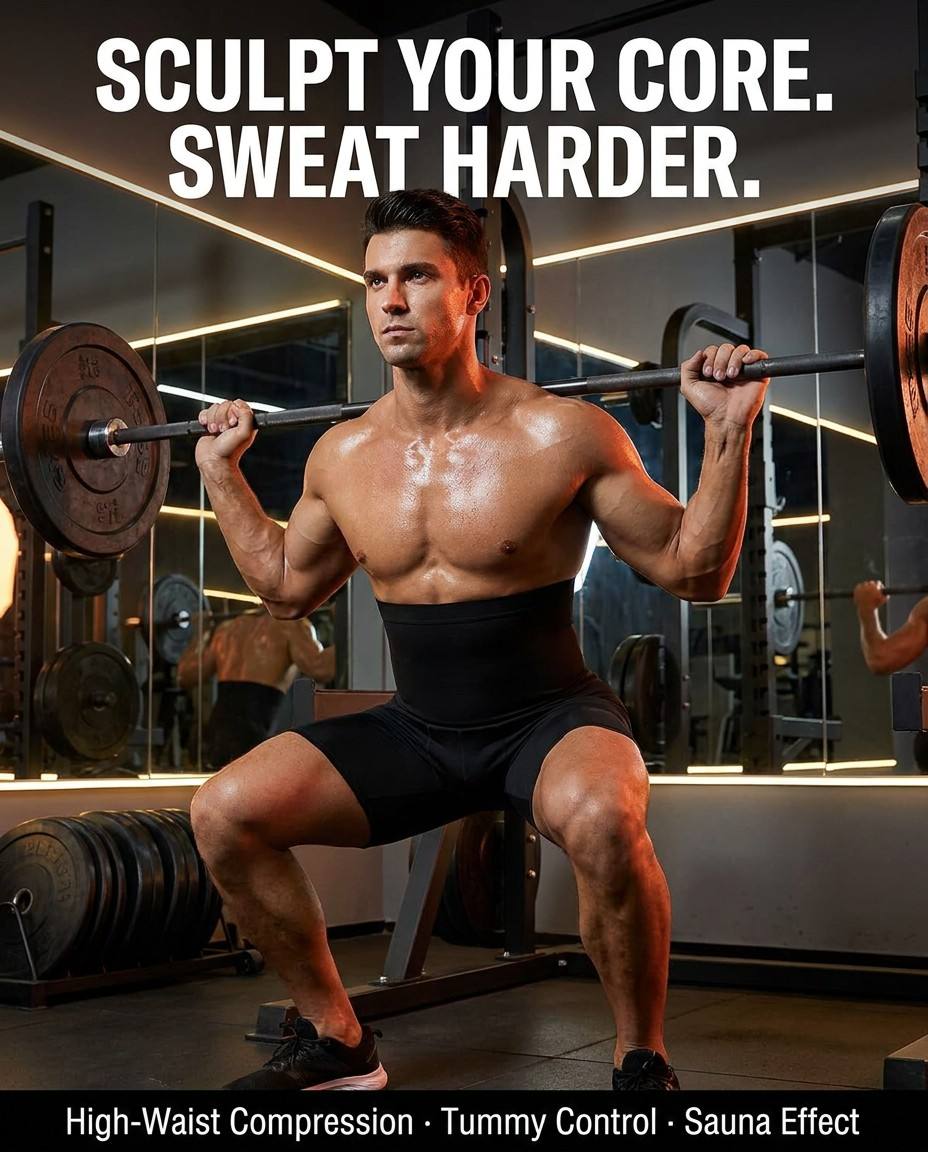 Sauna Short Pants For Men Sweat Suit Compression Shorts Tummy Control Shapewear