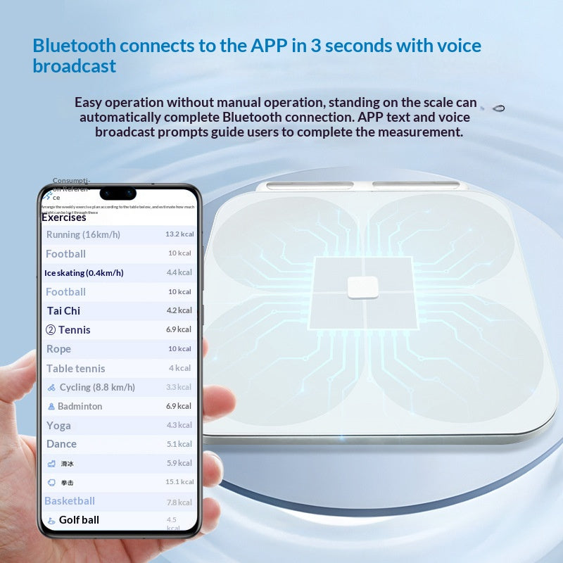 Eight Electrode Intelligent Body Scale