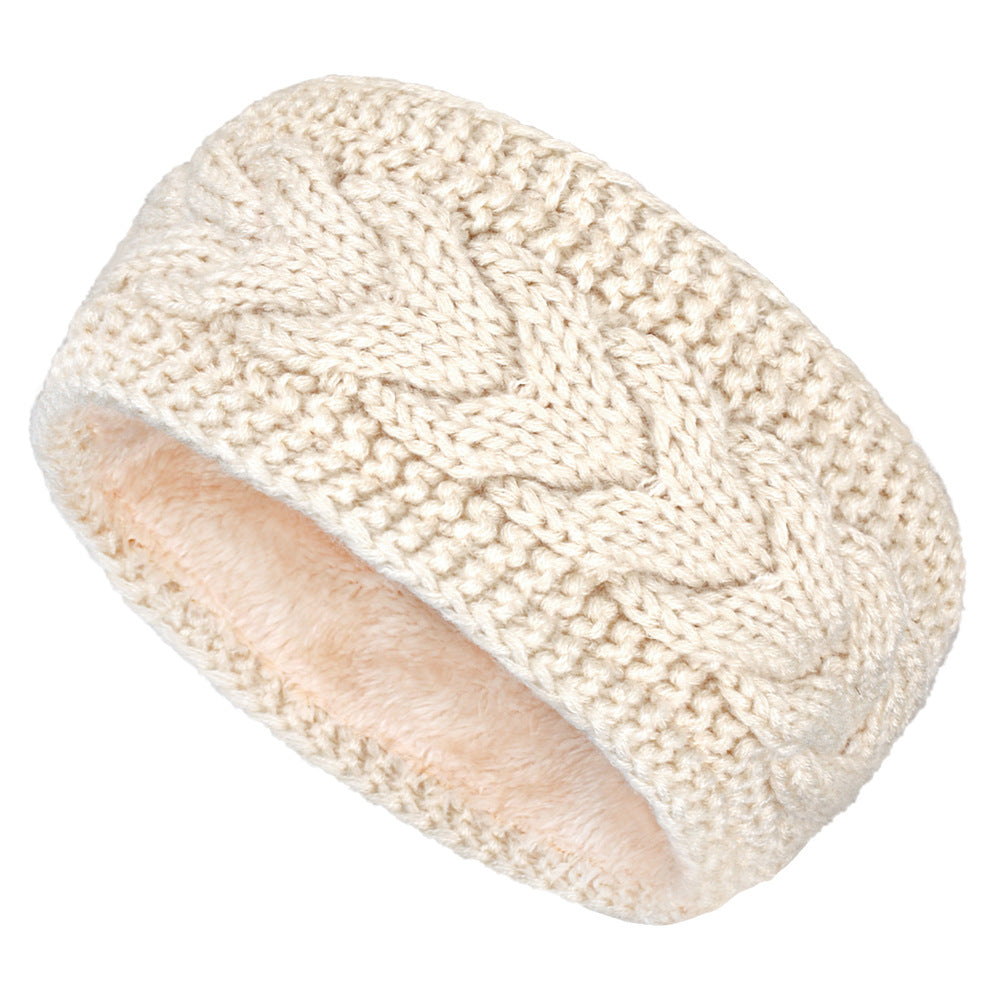 Fleece-lined Twist Knitted Sports Headband