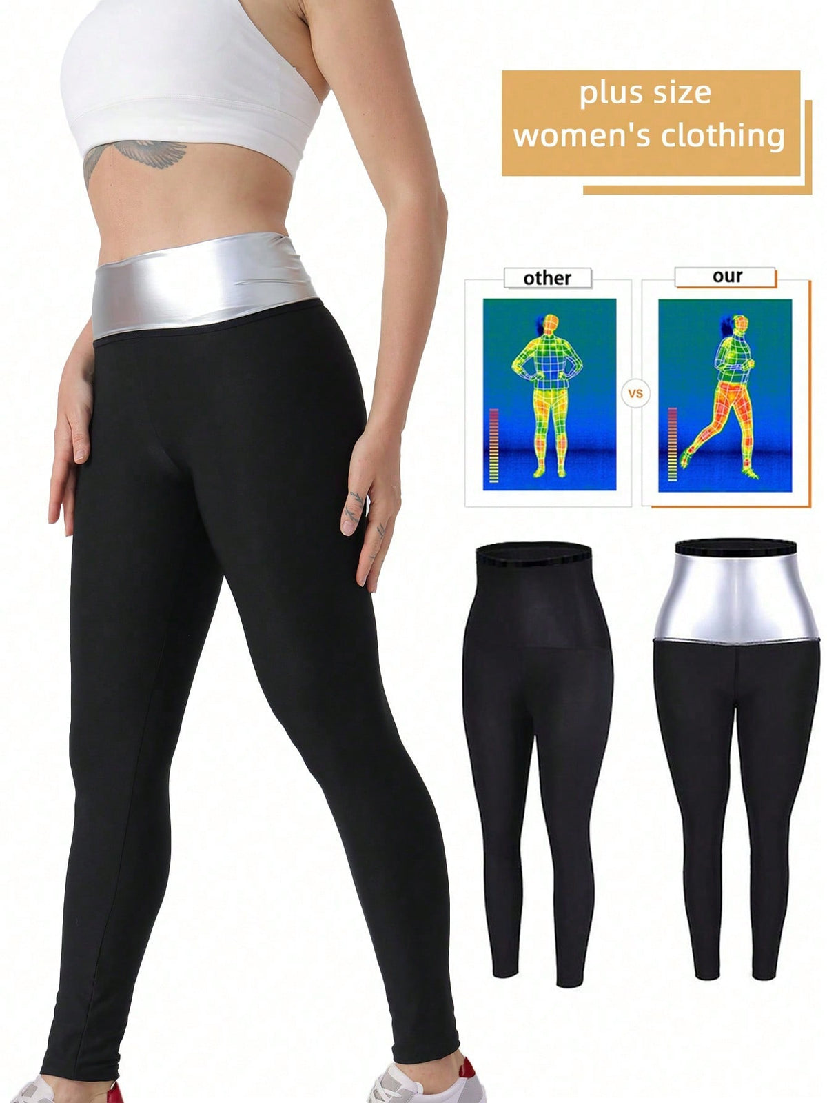Sauna Sweat Shapewear Shorts Leggings Pants Workout Lower Body Shaper Sweatsuit