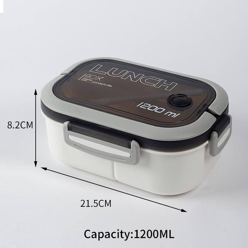 Thickened PP Plastic Material Compartmentalized Double-layer Lunch Box