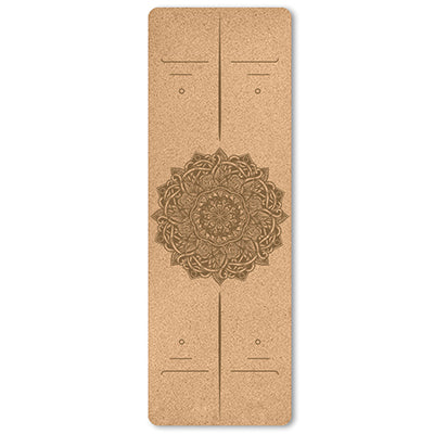 Portable Cork Yoga Non-slip Exercise Mat Composite Environmentally Friendly TPE