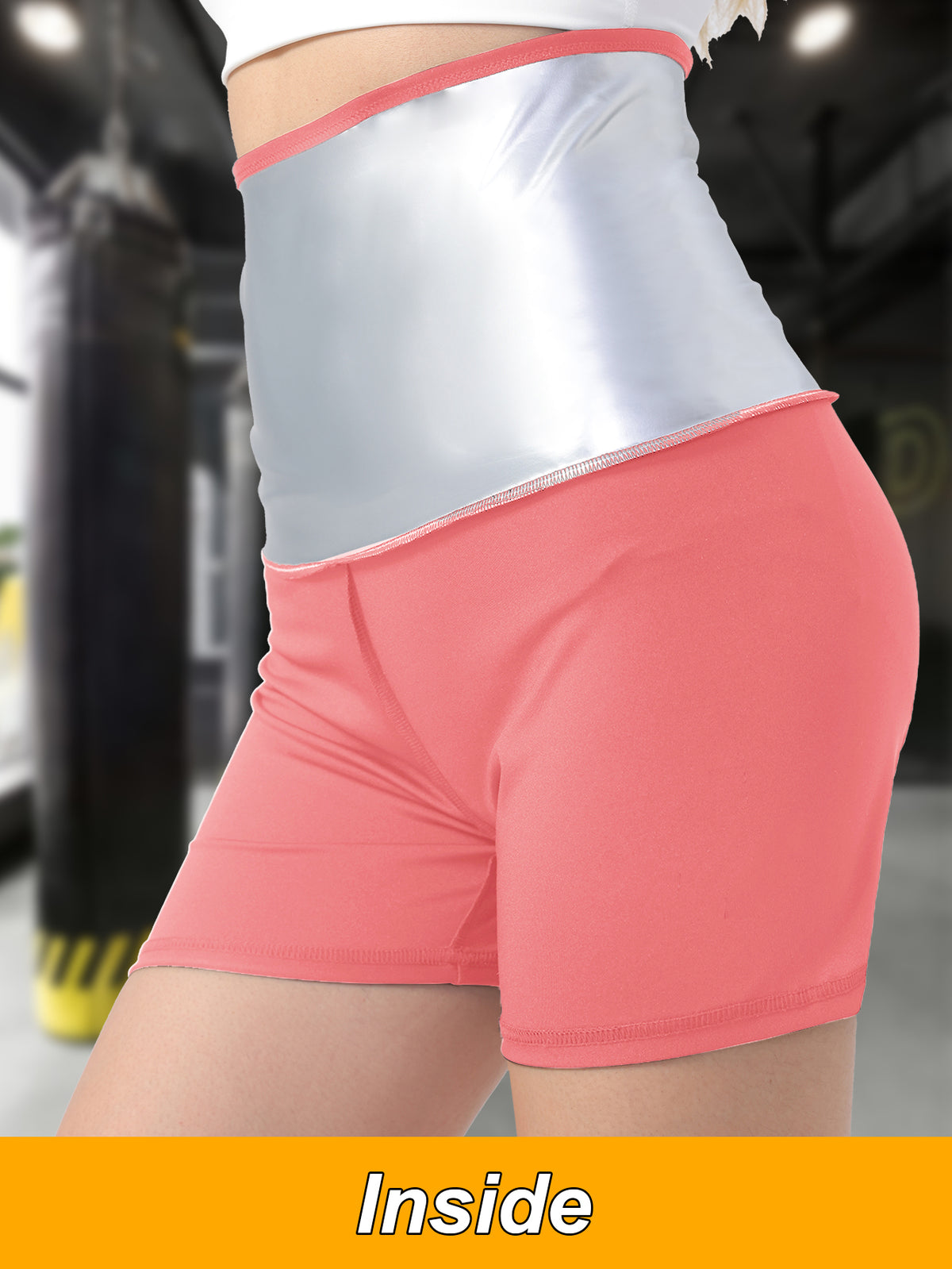 Women Sauna Sweat Shorts, High Waist Tummy Control Compression Workout Thermo