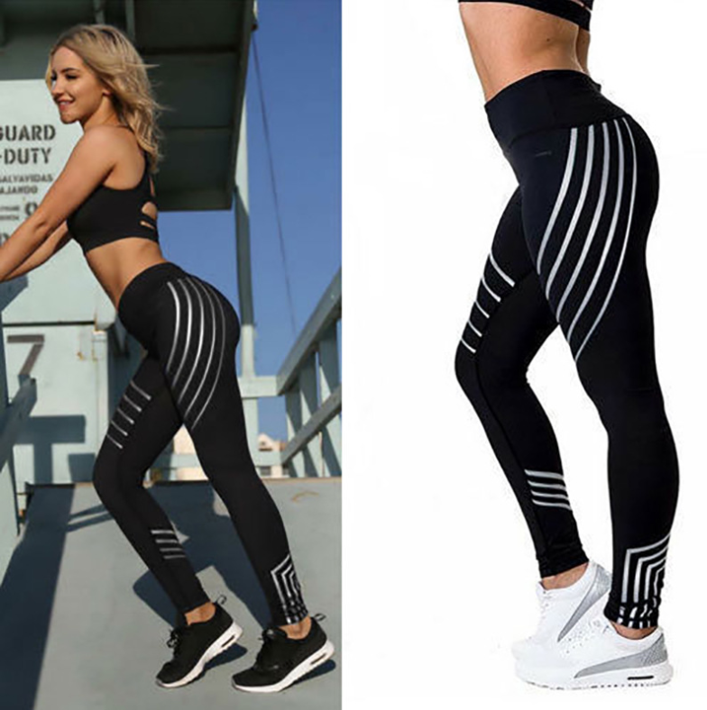 Women Workout Leggings Pants Leggins Fitness Night Glowing Autumn Winter Legins