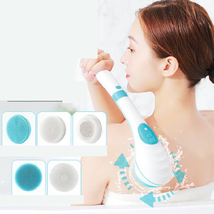 5 In 1 Electric Bath Brush Handheld Household Waterproof Rechargeable Massage