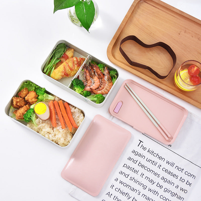 Eco-friendly Bamboo 3-layer Lunch Box Microwave Safe Bento