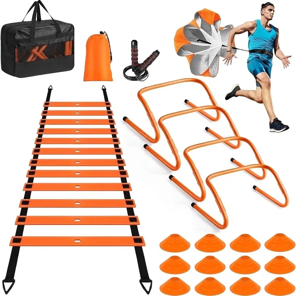 Professional Agility Ladder Training Set For Speed & Footwork - Adjustable