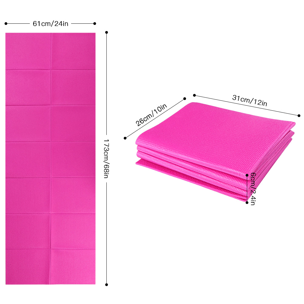 Non Slip Yoga Mat 3 Folding Gymnastics Fitness Exercise Gym Oxford Airtrack