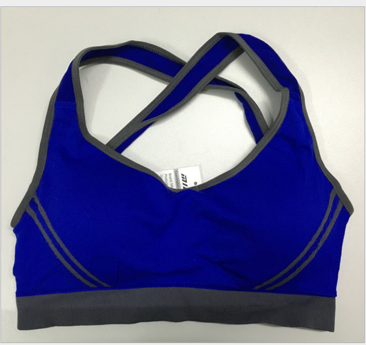 Women Athletic Vest Padded Tank Top Gym Fitness Sports Bra Stretch Cotton