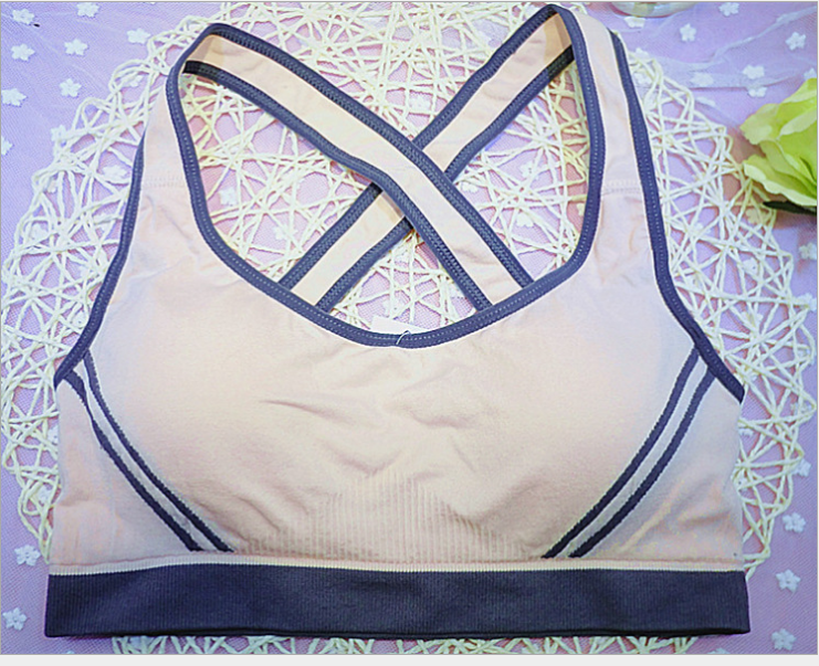 Women Athletic Vest Padded Tank Top Gym Fitness Sports Bra Stretch Cotton