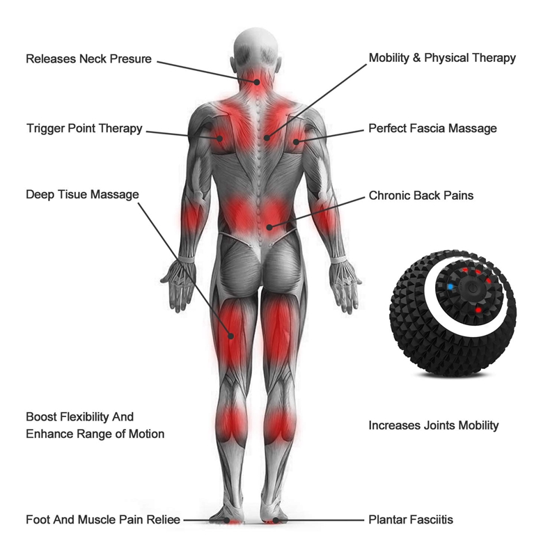Four-speed Electric Yoga Ball Vibration Massage Muscle