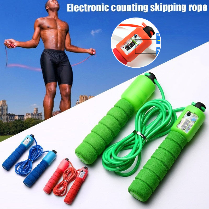 Skipping Rope With Counter Adjustable Length Wear-resistant Foam Cotton Handle