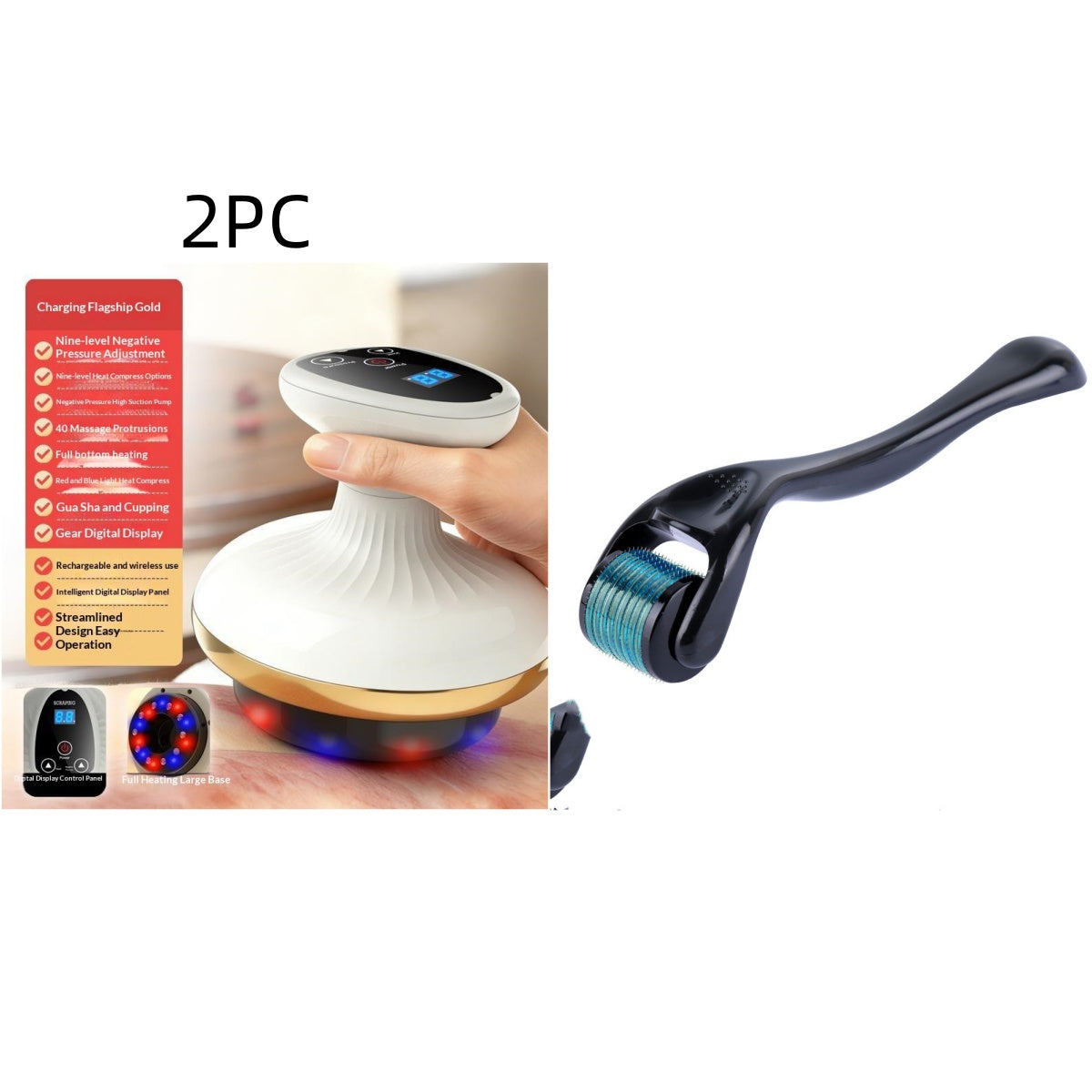 Electric Gua Sha Board Beauty Massager Cupping Device Meridian Brush Home