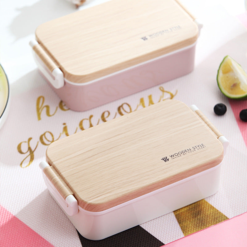 Rectangular Wooden Lunch Box Student