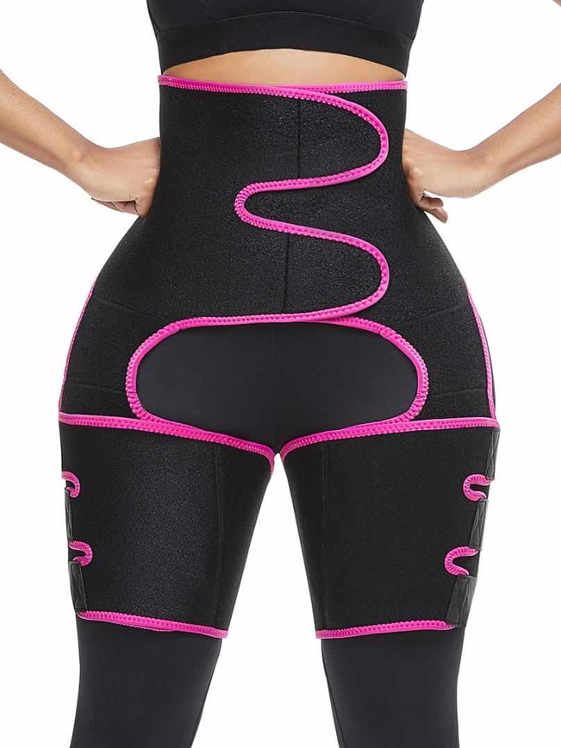 Sweat High Waist Thigh Trimmer Butt Lifter Shapewear Belt 3 In 1 Adjustable