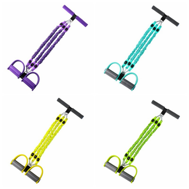 Multi Function Tension Rope Strong Fitness Resistance Bands Latex Pedal Pull