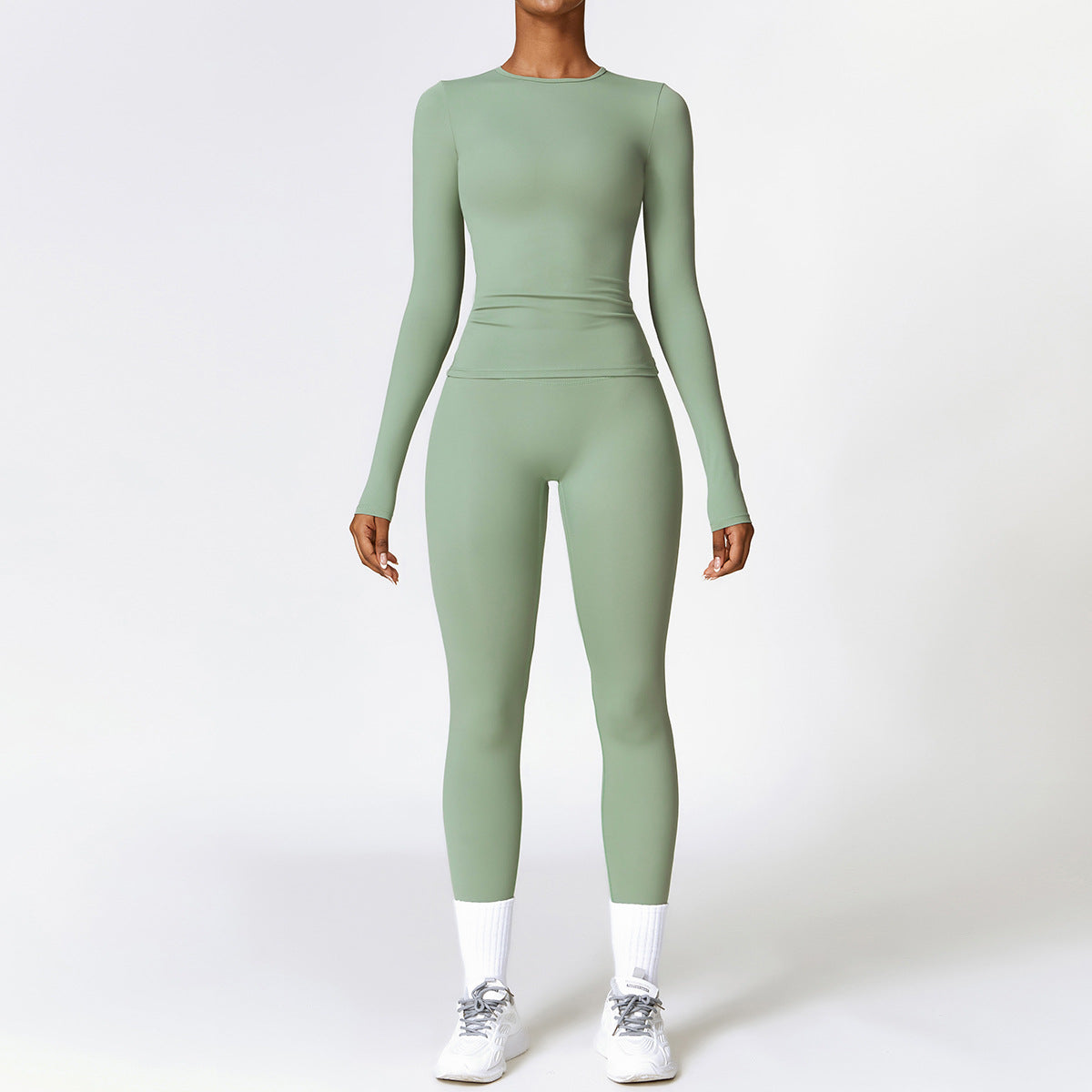 Tight-fitting Brushed Yoga Suit Quick-drying Fitness Clothes Long Sleeve