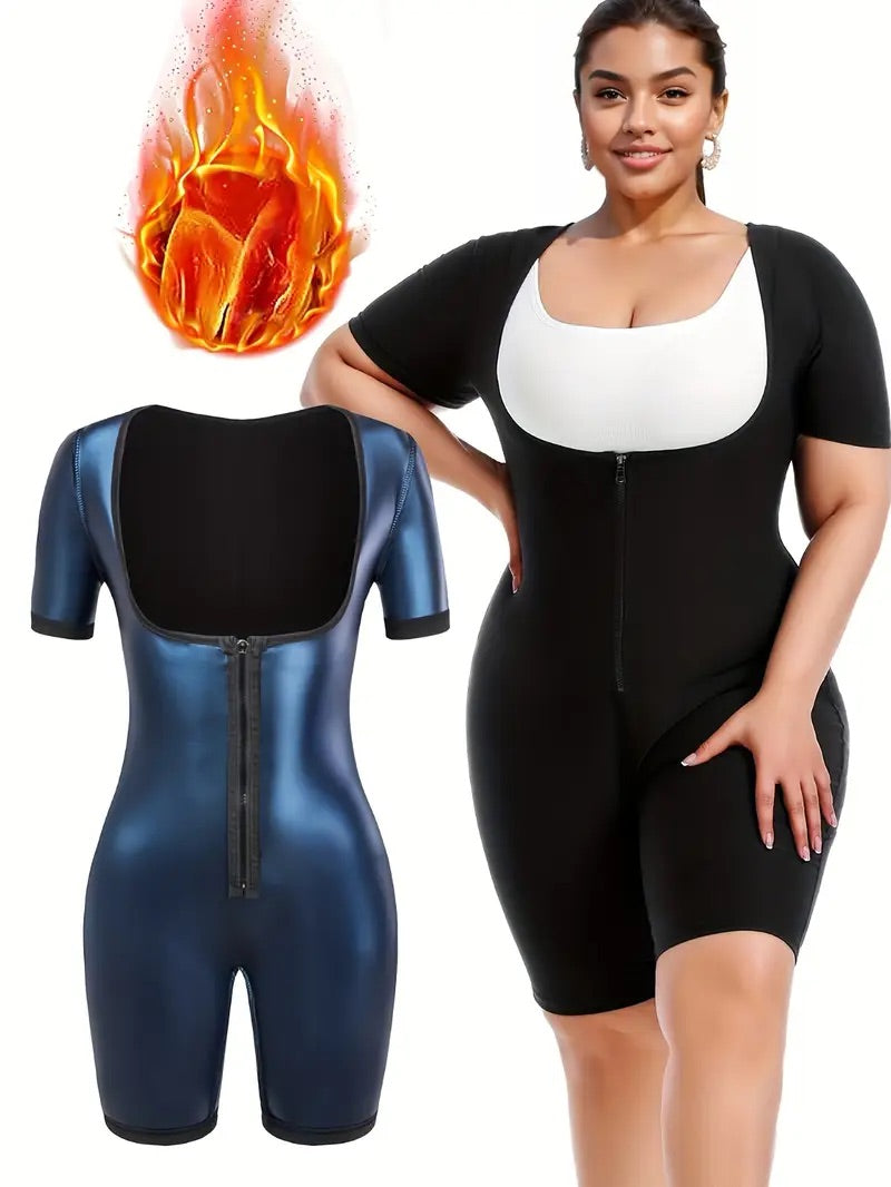 Sauna Suit Romper For Women Slimming Waist Trainer Vest 3 In 1 Sliming Full