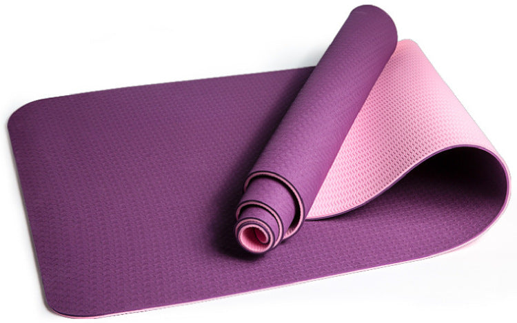Lengthened Non-slip Two-color Yoga Mat Fitness