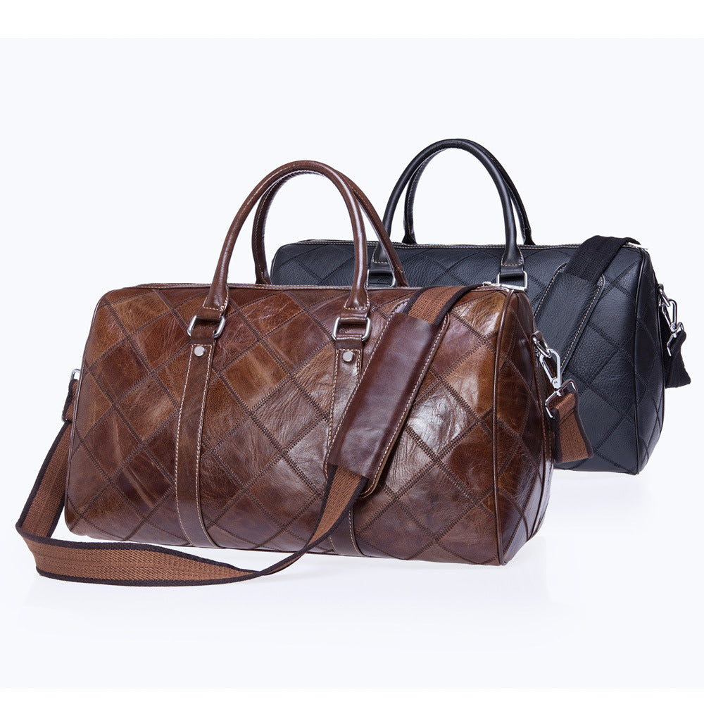 Checked Vintage Men's Bag Duffel