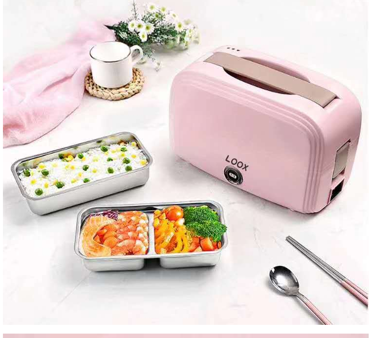 Portable Double Deck Electric Heating Lunch Box