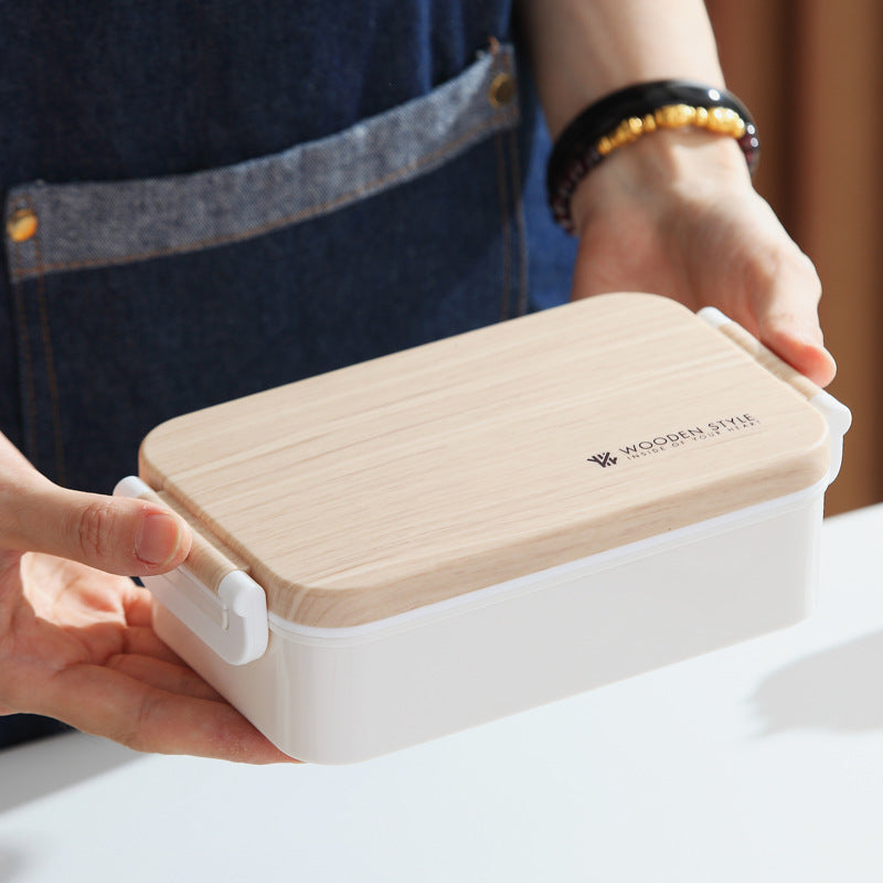 Rectangular Wooden Lunch Box Student