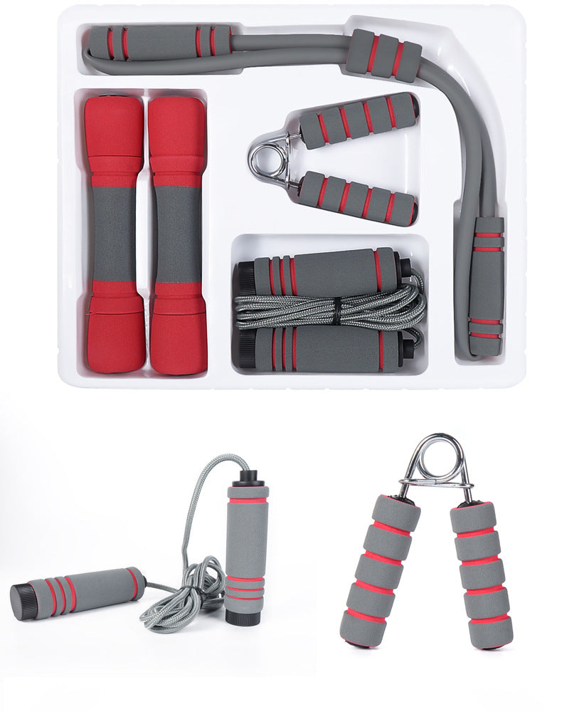 Women's Fitness Skipping Rope Spring Grip Chest Expander Dumbbell Equipment Set