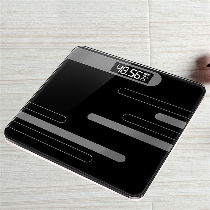 Glass Smart Bathroom Body Scale, USB Charging