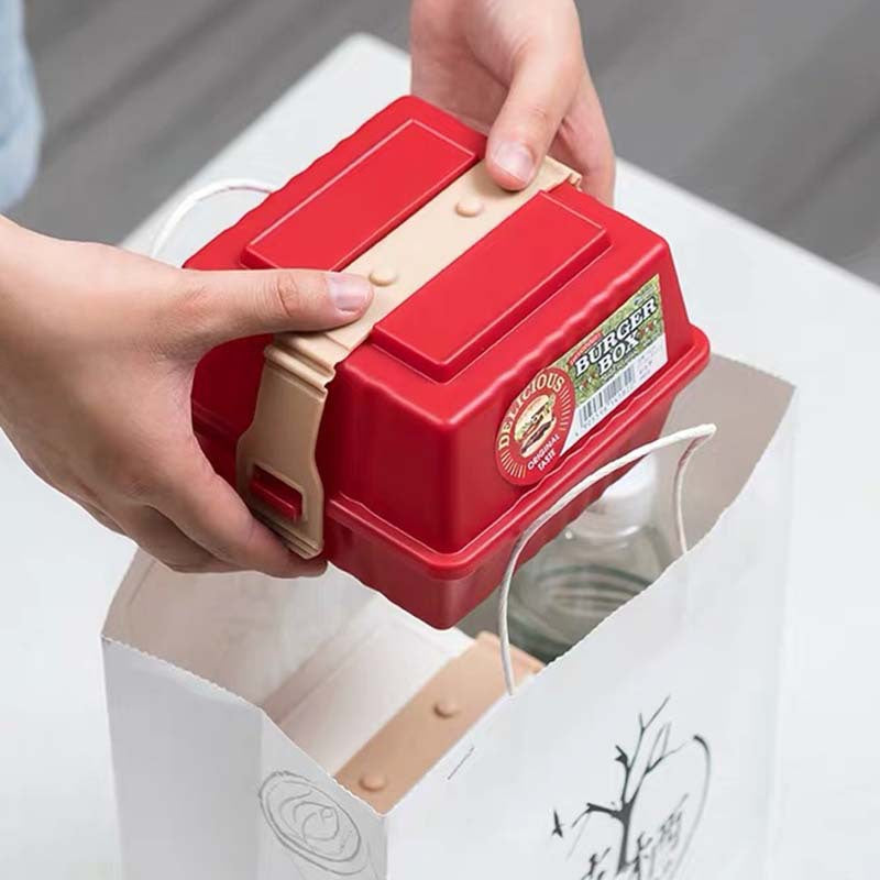 Hamburger Box Lunch Food Storage