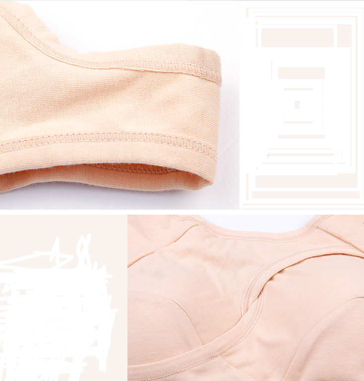 Cotton Anti-expansion Anti-sag Gathering Adjustment Sports Bra