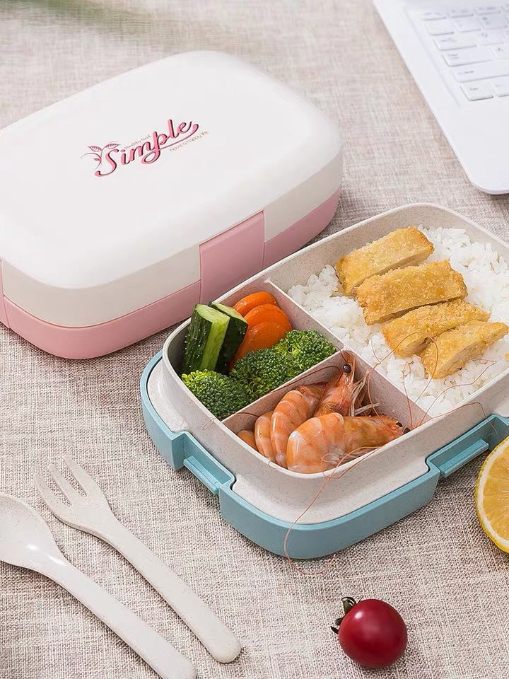 Lunch Box Office Worker Wheat Fiber Compartment Japanese Student White Tie