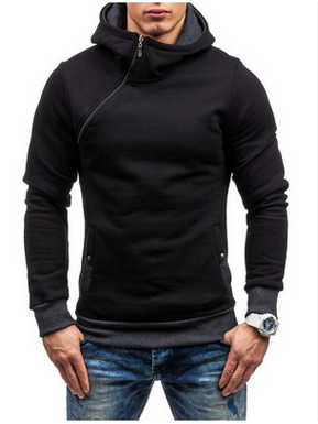 Oblique Zipper Hoodie Men's Tracksuit