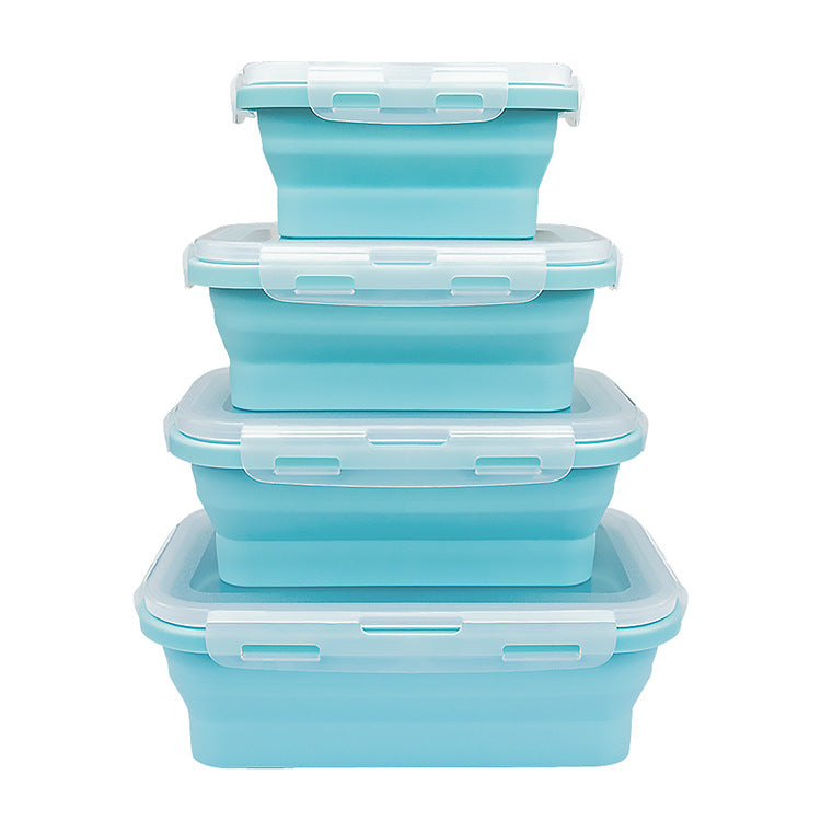 Silicone Lunch Box Foldable Microwave Oven Storage