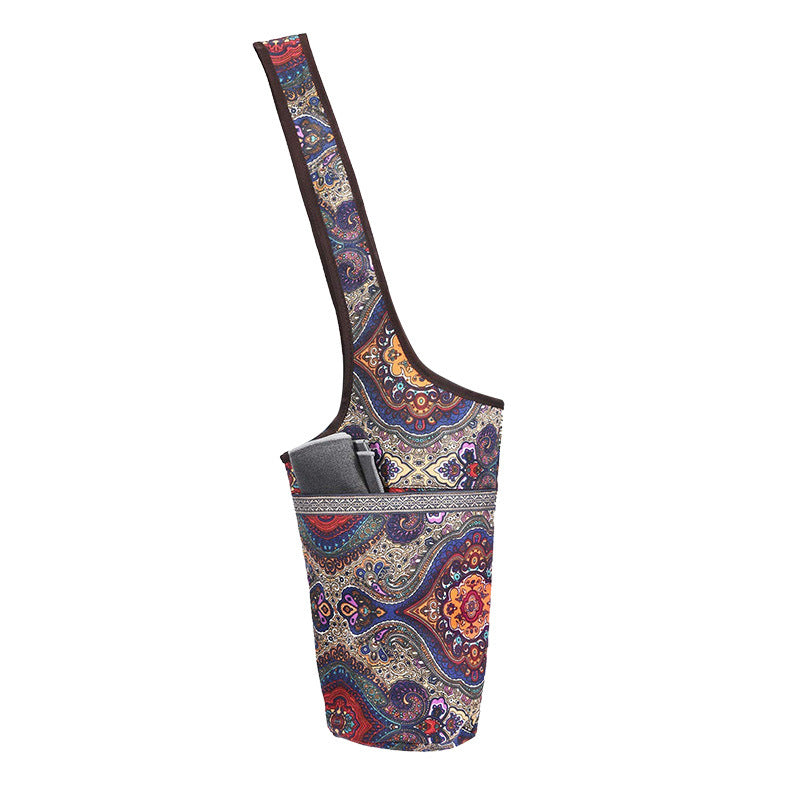 Yoga Mat Bag Shoulder Printed Canvas Backpack