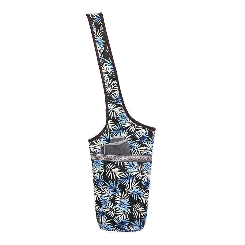 Yoga Mat Bag Shoulder Printed Canvas Backpack