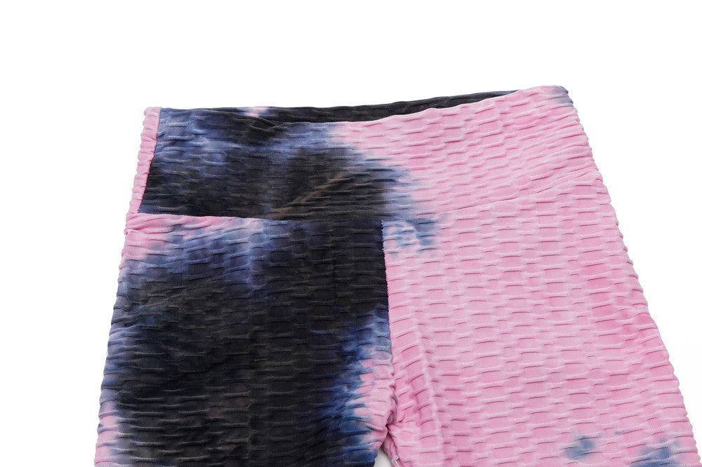 Yoga Jacquard Tie-dye Clothes Bubble Pants