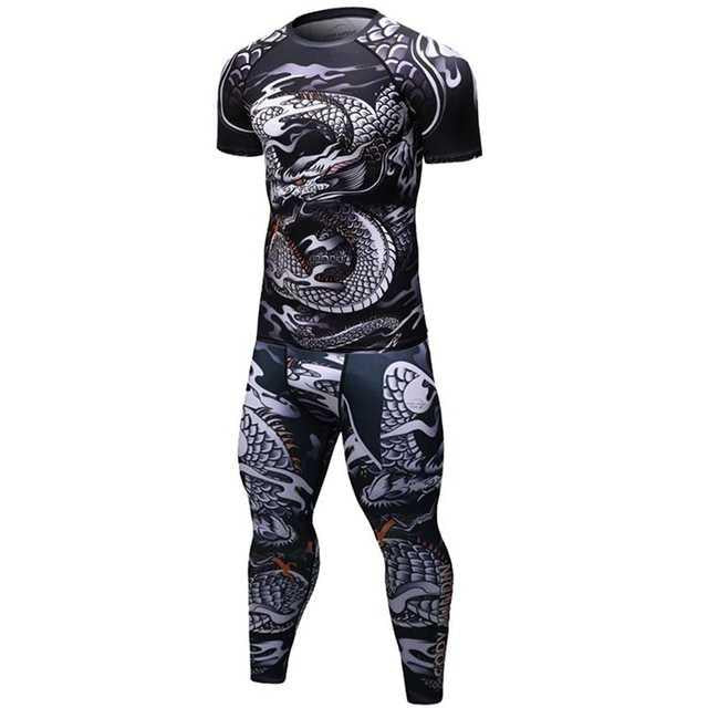 Male Sport Suit Men Running Clothes Wear Yoga Set